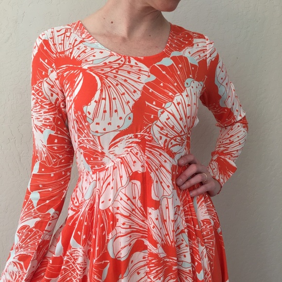 Free People ‘Tangerine Dream’ Orange and White Floral Maxi Dress - Picture 2 of 8